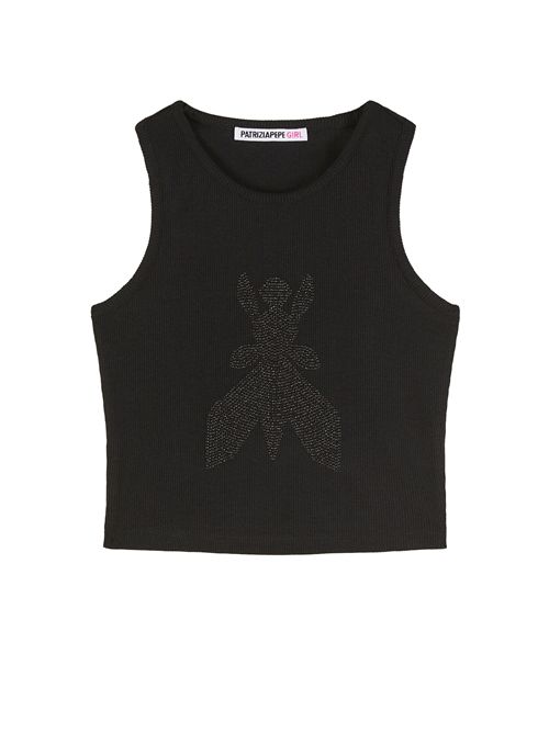 Canotta con logo nero PATRIZIA PEPE | 7M0977K103